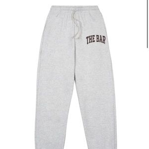 THE BAR SOLD OUT NWT Grey/Chocolate Varsity Sweatpants